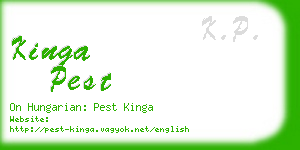 kinga pest business card